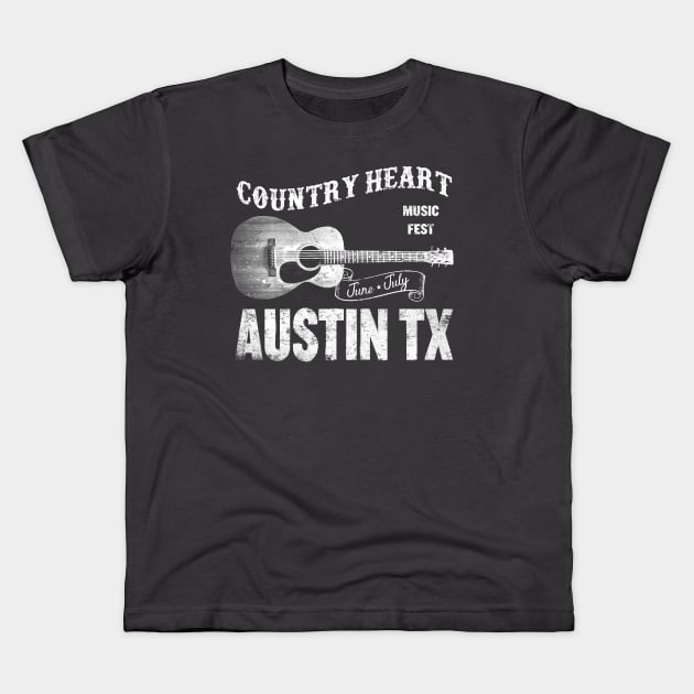 Country Heart Music Fest Kids T-Shirt by LifeTime Design